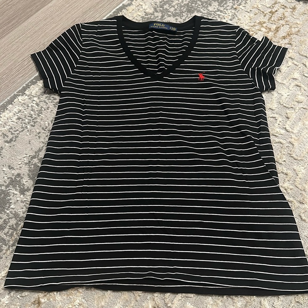 Polo ralph lauren v neck striped shirt